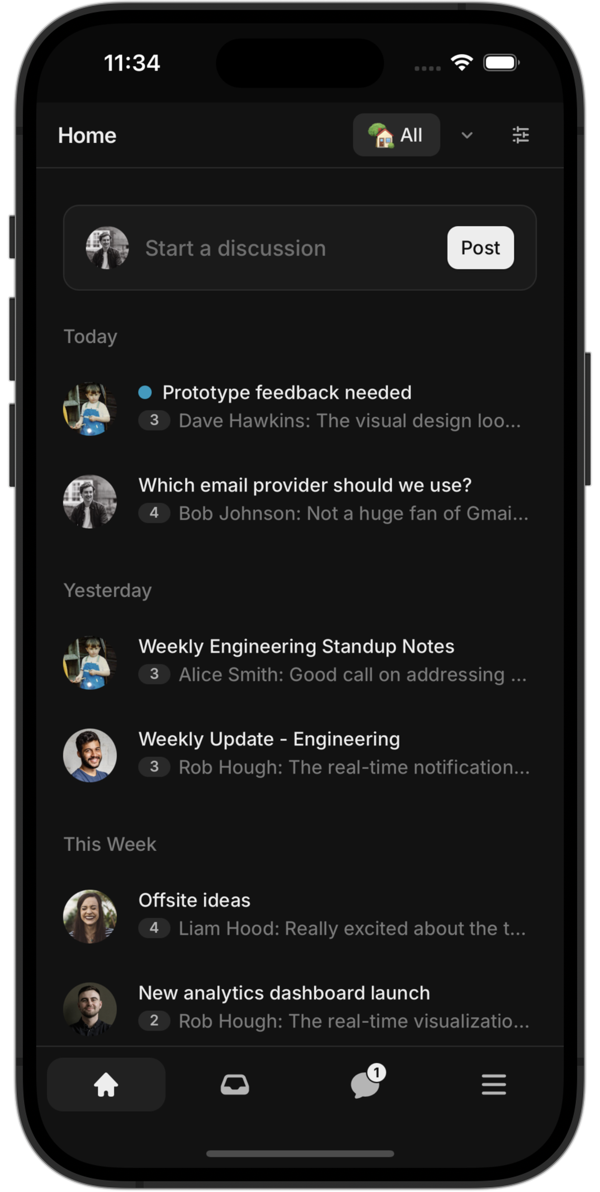 Cushion iOS app dark